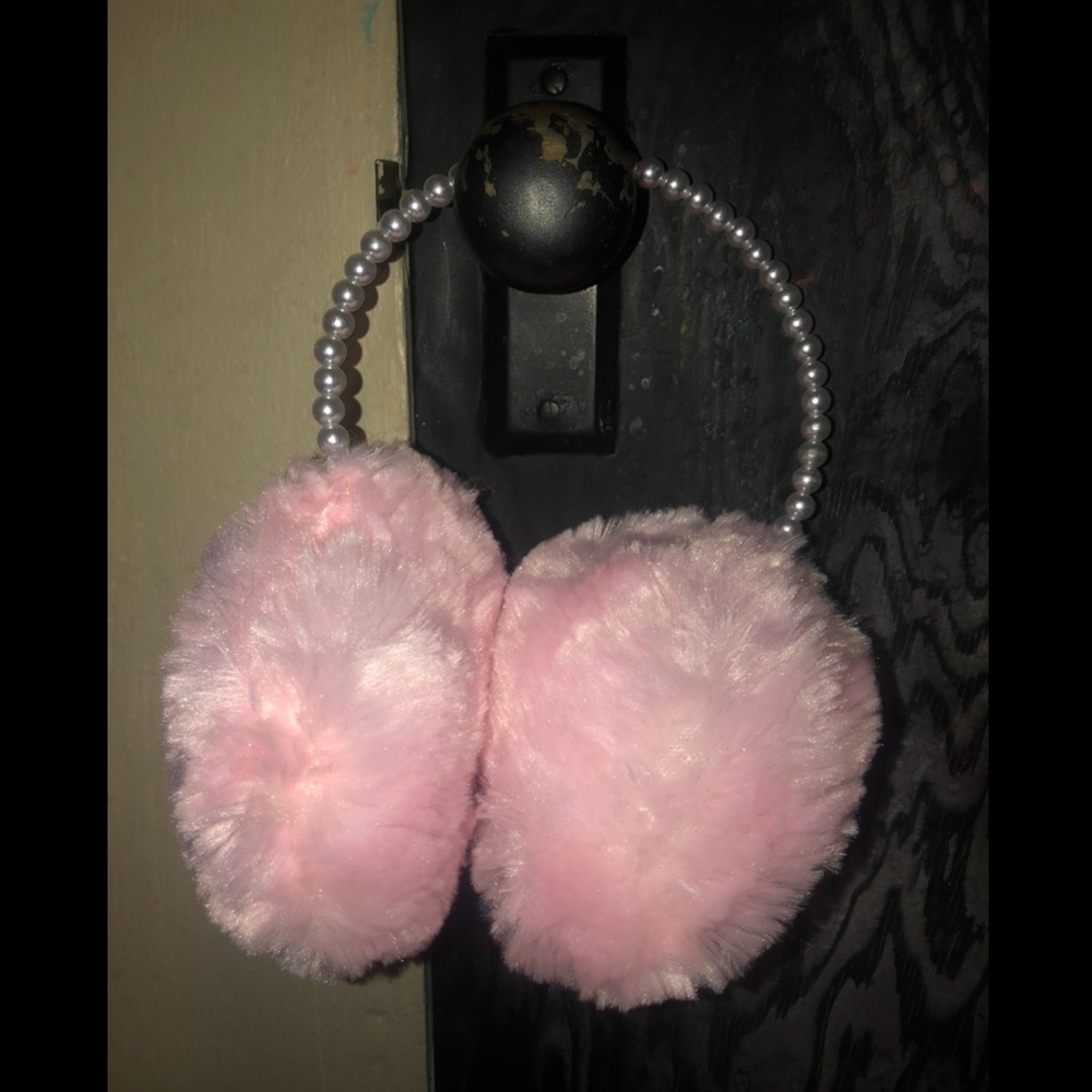 Pink pearl earmuffs